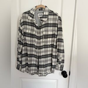 Chic Plaid Button-Up Long sleeve top